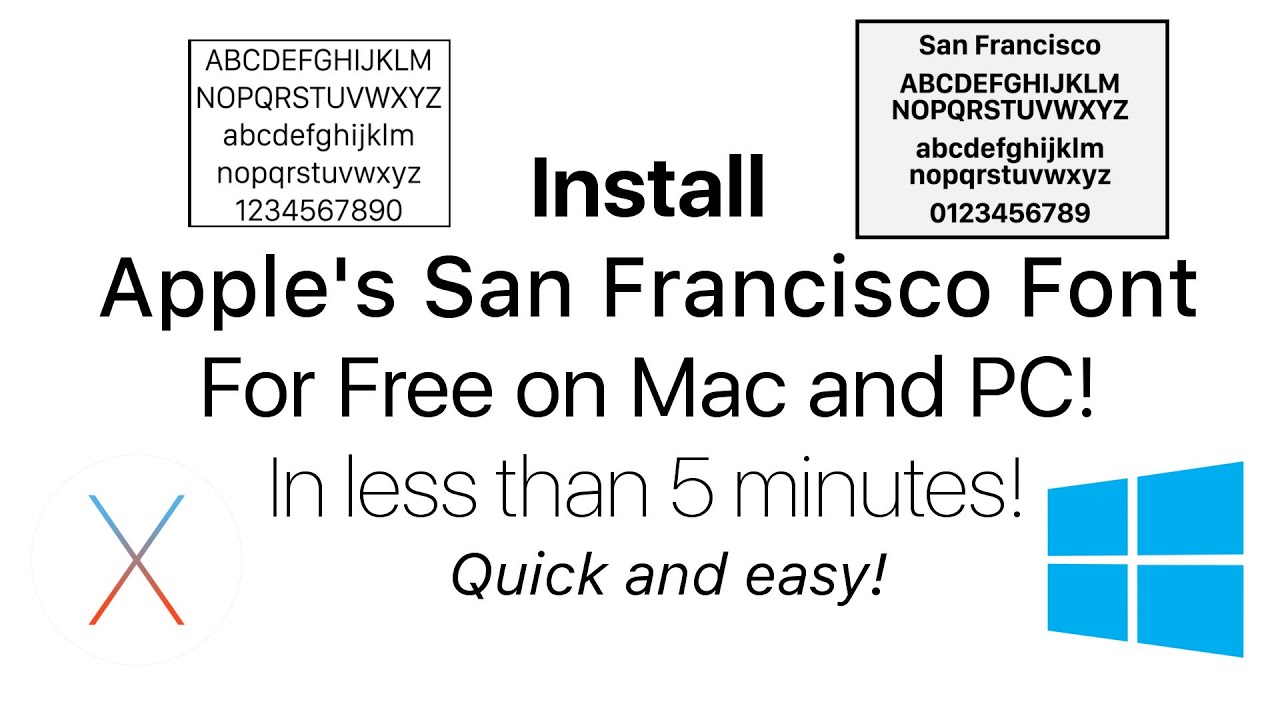 install mac fonts on windows